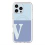 スリムプロテクションプレミアムケース with MagSafe［ オリジナル - initial two tone - V blue ］