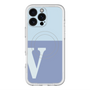 スリムプロテクションプレミアムケース with MagSafe［ オリジナル - initial two tone - V blue ］