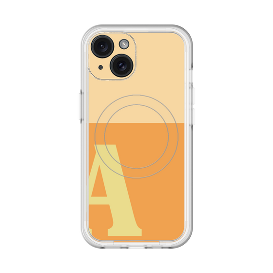 スリムプロテクションプレミアムケース with MagSafe［ オリジナル - initial two tone - A orange ］