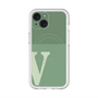 スリムプロテクションプレミアムケース with MagSafe［ オリジナル - initial two tone - V green ］