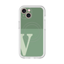 スリムプロテクションプレミアムケース with MagSafe［ オリジナル - initial two tone - V green ］