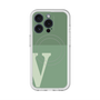 スリムプロテクションプレミアムケース with MagSafe［ オリジナル - initial two tone - V green ］