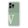 スリムプロテクションプレミアムケース with MagSafe［ オリジナル - initial two tone - V green ］