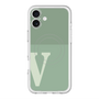 スリムプロテクションプレミアムケース with MagSafe［ オリジナル - initial two tone - V green ］