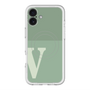 スリムプロテクションプレミアムケース with MagSafe［ オリジナル - initial two tone - V green ］