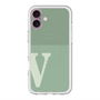 スリムプロテクションプレミアムケース with MagSafe［ オリジナル - initial two tone - V green ］