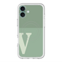 スリムプロテクションプレミアムケース with MagSafe［ オリジナル - initial two tone - V green ］