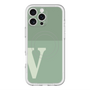スリムプロテクションプレミアムケース with MagSafe［ オリジナル - initial two tone - V green ］