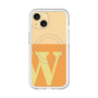 スリムプロテクションプレミアムケース with MagSafe［ オリジナル - initial two tone - W orange ］