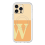 スリムプロテクションプレミアムケース with MagSafe［ オリジナル - initial two tone - W orange ］