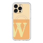 スリムプロテクションプレミアムケース with MagSafe［ オリジナル - initial two tone - W orange ］