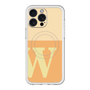 スリムプロテクションプレミアムケース with MagSafe［ オリジナル - initial two tone - W orange ］