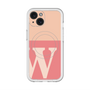 スリムプロテクションプレミアムケース with MagSafe［ オリジナル - initial two tone - W pink ］