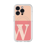 スリムプロテクションプレミアムケース with MagSafe［ オリジナル - initial two tone - W pink ］