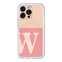 スリムプロテクションプレミアムケース with MagSafe［ オリジナル - initial two tone - W pink ］