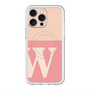 スリムプロテクションプレミアムケース with MagSafe［ オリジナル - initial two tone - W pink ］