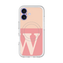 スリムプロテクションプレミアムケース with MagSafe［ オリジナル - initial two tone - W pink ］