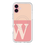 スリムプロテクションプレミアムケース with MagSafe［ オリジナル - initial two tone - W pink ］