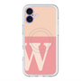 スリムプロテクションプレミアムケース with MagSafe［ オリジナル - initial two tone - W pink ］