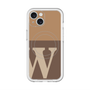 スリムプロテクションプレミアムケース with MagSafe［ オリジナル - initial two tone - W brown ］