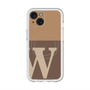 スリムプロテクションプレミアムケース with MagSafe［ オリジナル - initial two tone - W brown ］