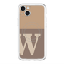 スリムプロテクションプレミアムケース with MagSafe［ オリジナル - initial two tone - W brown ］