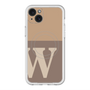 スリムプロテクションプレミアムケース with MagSafe［ オリジナル - initial two tone - W brown ］