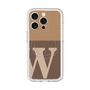 スリムプロテクションプレミアムケース with MagSafe［ オリジナル - initial two tone - W brown ］