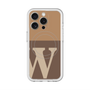 スリムプロテクションプレミアムケース with MagSafe［ オリジナル - initial two tone - W brown ］