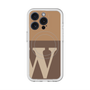スリムプロテクションプレミアムケース with MagSafe［ オリジナル - initial two tone - W brown ］