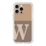 スリムプロテクションプレミアムケース with MagSafe［ オリジナル - initial two tone - W brown ］