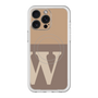 スリムプロテクションプレミアムケース with MagSafe［ オリジナル - initial two tone - W brown ］