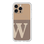 スリムプロテクションプレミアムケース with MagSafe［ オリジナル - initial two tone - W brown ］