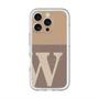 スリムプロテクションプレミアムケース with MagSafe［ オリジナル - initial two tone - W brown ］