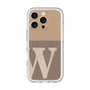 スリムプロテクションプレミアムケース with MagSafe［ オリジナル - initial two tone - W brown ］