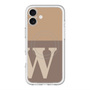 スリムプロテクションプレミアムケース with MagSafe［ オリジナル - initial two tone - W brown ］