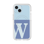 スリムプロテクションプレミアムケース with MagSafe［ オリジナル - initial two tone - W blue ］