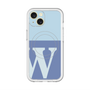 スリムプロテクションプレミアムケース with MagSafe［ オリジナル - initial two tone - W blue ］