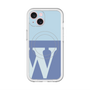 スリムプロテクションプレミアムケース with MagSafe［ オリジナル - initial two tone - W blue ］