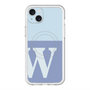 スリムプロテクションプレミアムケース with MagSafe［ オリジナル - initial two tone - W blue ］
