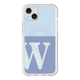 スリムプロテクションプレミアムケース with MagSafe［ オリジナル - initial two tone - W blue ］