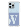 スリムプロテクションプレミアムケース with MagSafe［ オリジナル - initial two tone - W blue ］