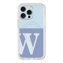 スリムプロテクションプレミアムケース with MagSafe［ オリジナル - initial two tone - W blue ］