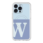 スリムプロテクションプレミアムケース with MagSafe［ オリジナル - initial two tone - W blue ］