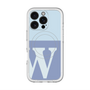 スリムプロテクションプレミアムケース with MagSafe［ オリジナル - initial two tone - W blue ］
