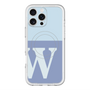 スリムプロテクションプレミアムケース with MagSafe［ オリジナル - initial two tone - W blue ］