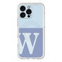 スリムプロテクションプレミアムケース with MagSafe［ オリジナル - initial two tone - W blue ］