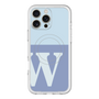スリムプロテクションプレミアムケース with MagSafe［ オリジナル - initial two tone - W blue ］