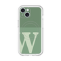 スリムプロテクションプレミアムケース with MagSafe［ オリジナル - initial two tone - W green ］