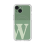 スリムプロテクションプレミアムケース with MagSafe［ オリジナル - initial two tone - W green ］